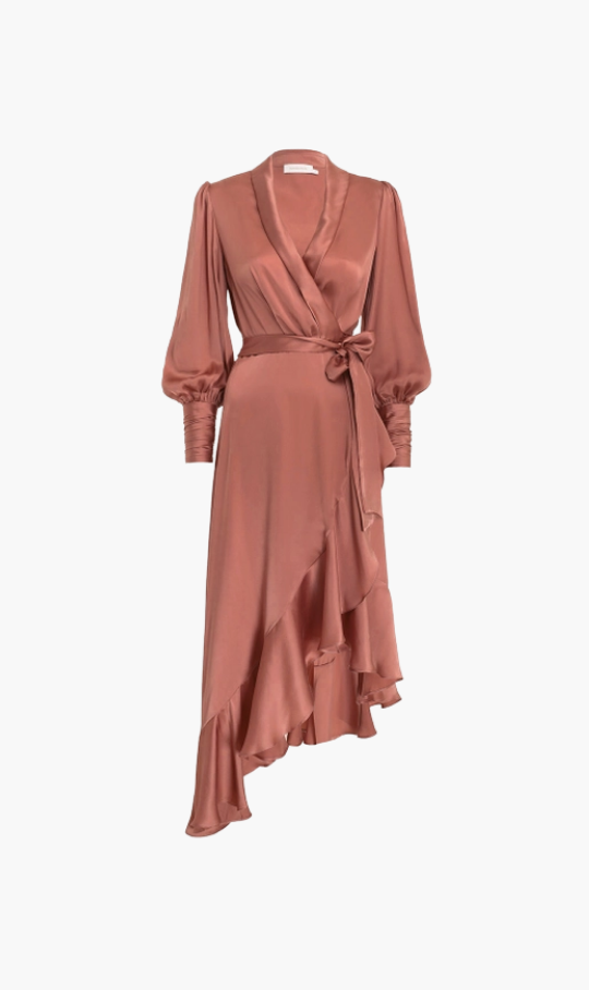 Zimmermann | Silk Wrap Midi Dress ...